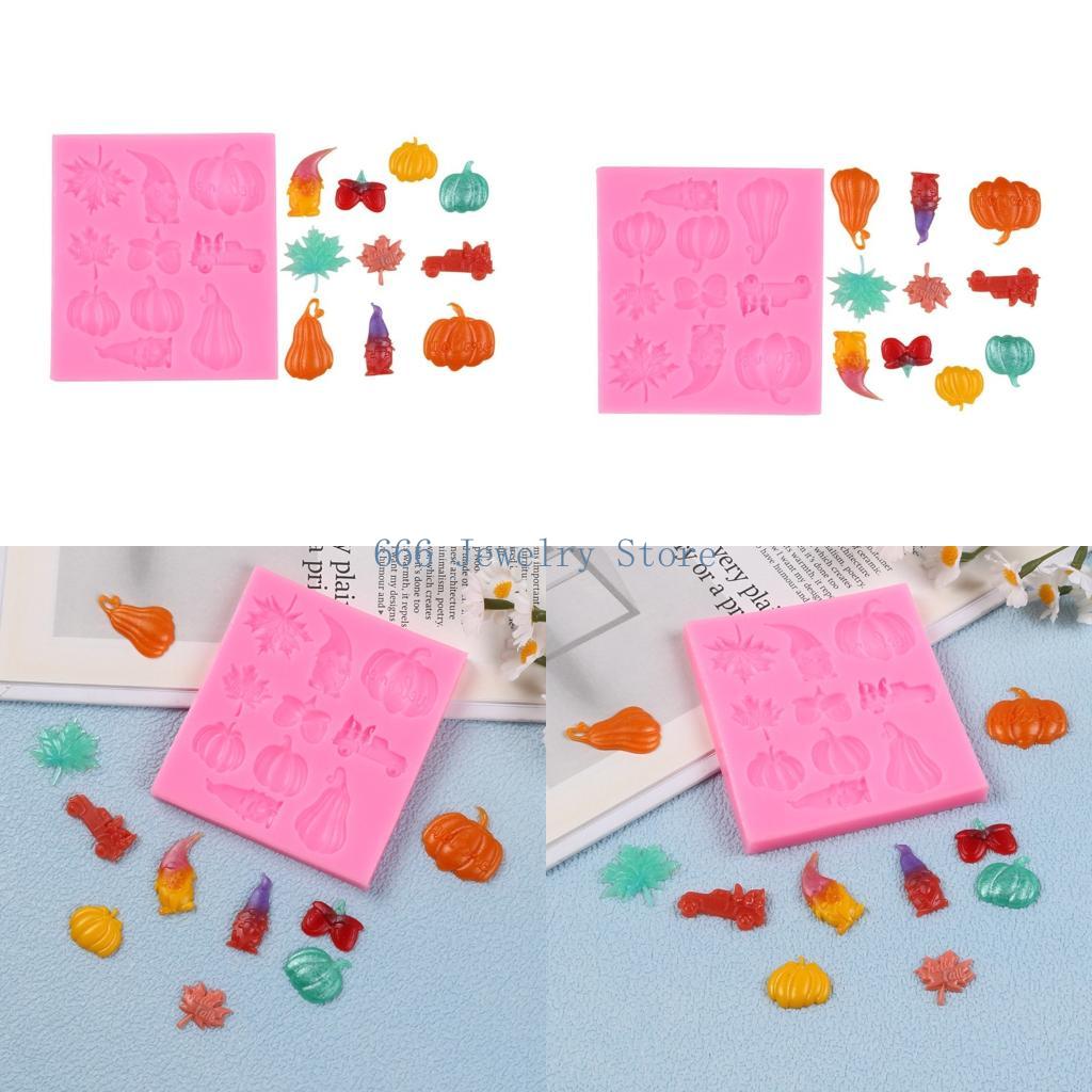Kitchen Witch Baking - F2TD แม่พิมพ์ซิลิโคนหมวกแม่มดสีส้มสร้างสรรค์เหมาะสำหรับเครื่องประดับทำด้วยมือ