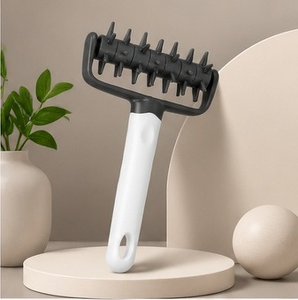 Kitchen Roller Baking - ลูกกลิ้งแป้งพิซซ่า ลูกกลิ้งหนามออกแบบตามหลักสรีรศาสตร์ สำหรับทำแป้งพิซซ่าให้หนาสม่ำเสมอ ที่เจาะรูแป้งพิซซ่า อุปกรณ์ทำแป้งขนมอบ อุปกรณ์ครัว