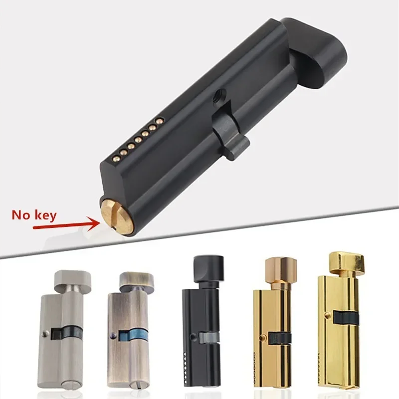 Kitchen Uncle - ในร่มไม้ประตูทองเหลือง Keyless ล็อค Core ห้องน้ําประตูล็อคห้องครัวฮาร์ดแวร์เฟอร์นิเจอร์อุปกรณ์เสริม