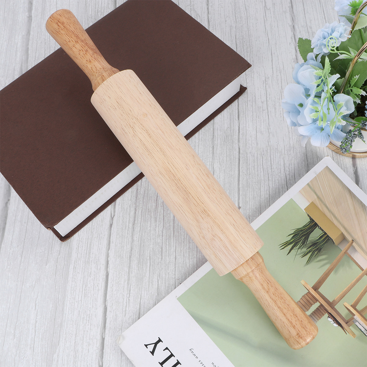 ไม้นวดแป้งไม้ยางพาราคุณภาพสูง  - Kitchen Roller Baking บทวิจารณ์และราคา
