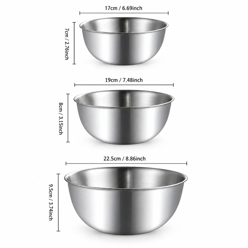 ชุดชามผสมสแตนเลส 3 ชิ้น หนาพิเ - Baking Kitchen Set บทวิจารณ์และราคา